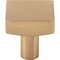 Jeffrey Alexander 1-1/8" Overall Length Satin Bronze Square Dominique Cabinet Knob 845SBZ - alternate 4